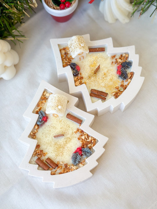 Vela Arbol Dorado - Canela & Naranja