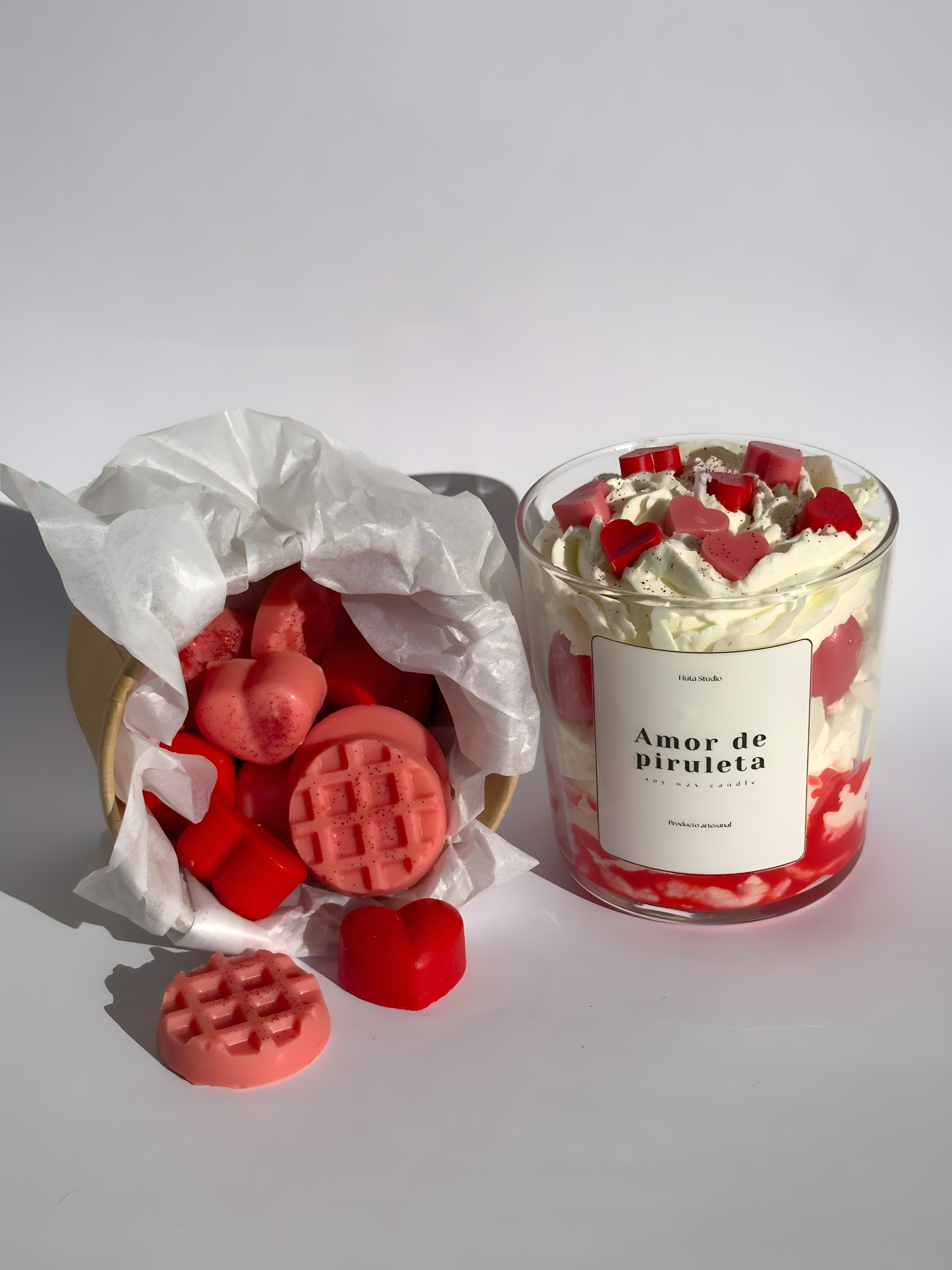 Pack Vela + Wax Melt Amor de piruleta