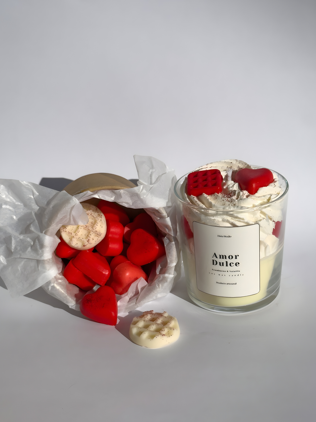 Pack Vela + Wax Melt Amor dulce (Frambuesa & Vainilla)