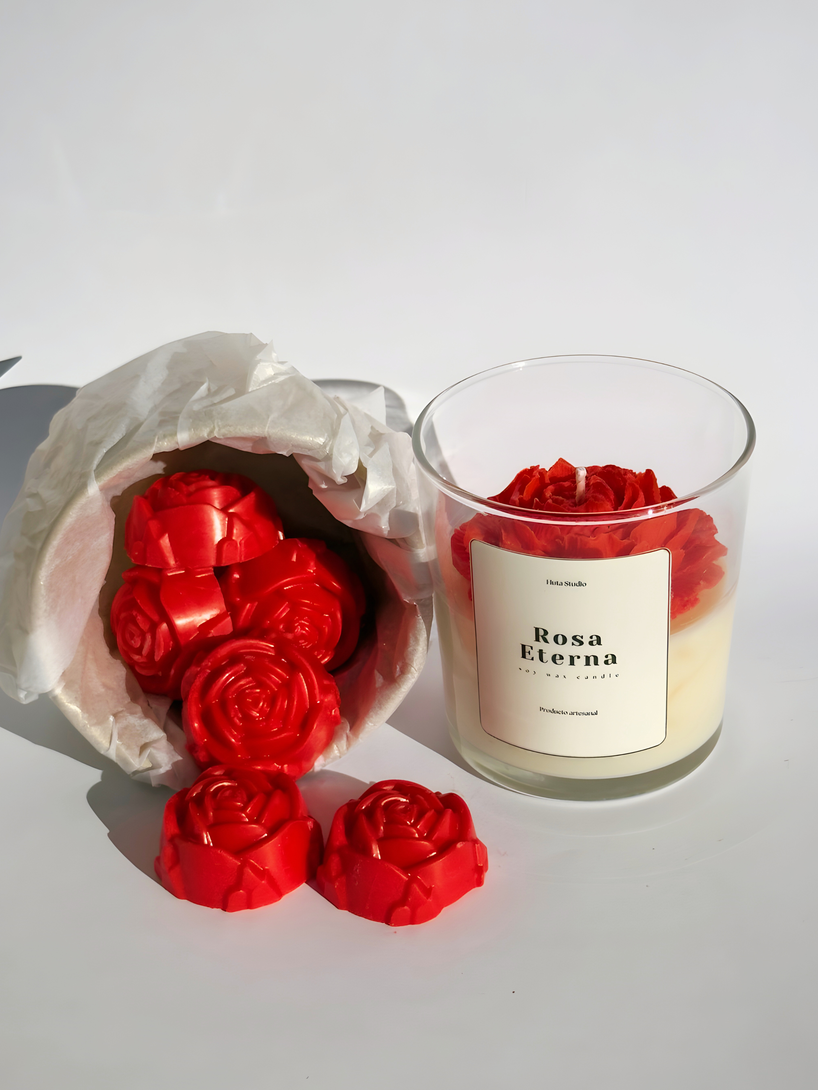 Pack Vela + Wax Melt Rosa Eterna