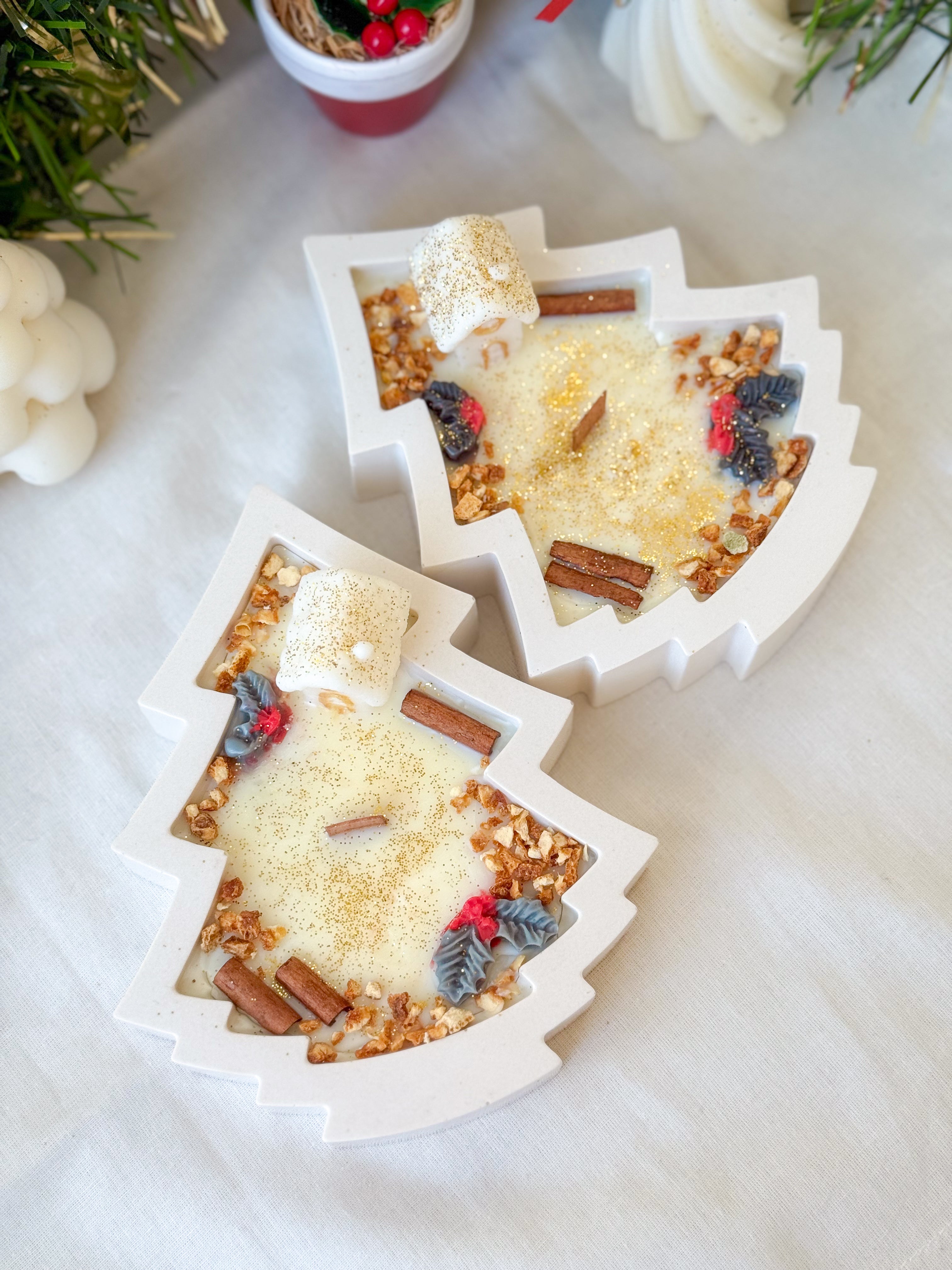 Vela Arbol Dorado - Canela & Naranja