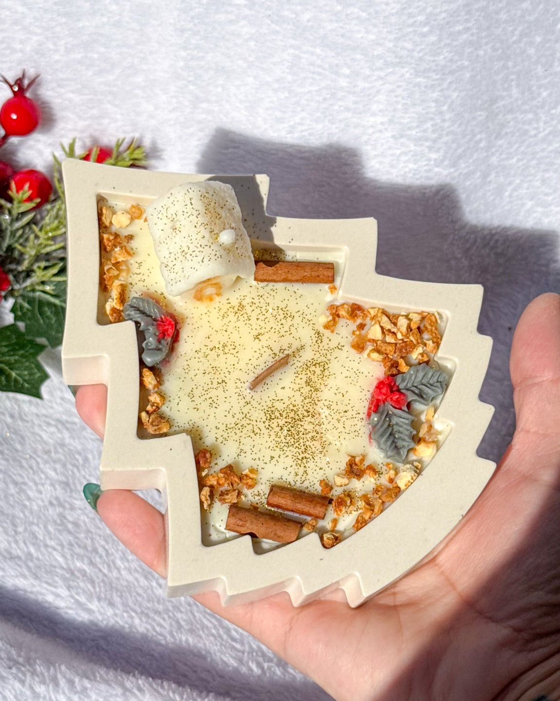 Vela Arbol Dorado - Canela & Naranja